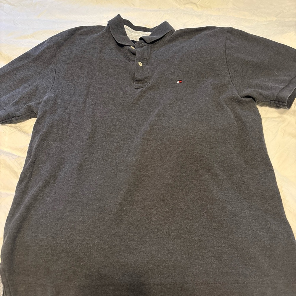 Tommy Hilfiger Gray Polo Shirt Casual Comfort